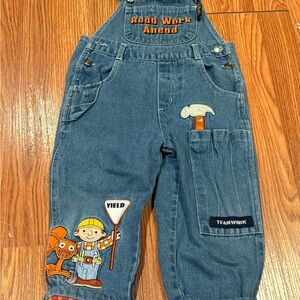 Bob the Builder Kids Blue Overalls with Construction Print